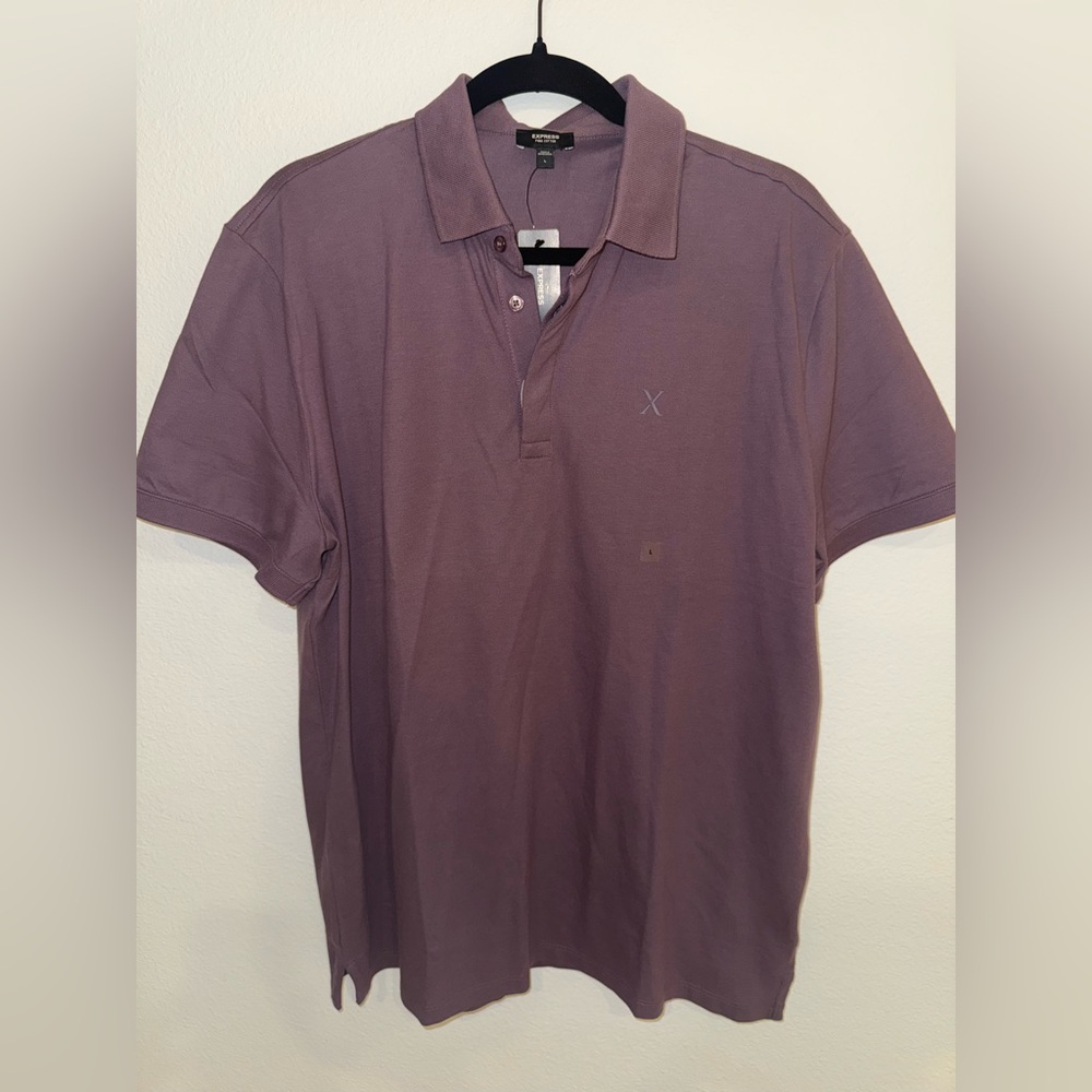 Express Men's Purple Polo Shirt